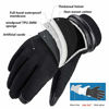 Picture of Winter Thermal Gloves for Men Waterproof and Touch Screen Fingers Insulated Cotton Warm in Cold Weather Black Medium