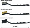 Picture of Nurkul 11 Pieces Auto Detailing Brush Set for Cleaning Wheels, Interior, Exterior, Leather, Including 6 pcs Premium Detail Brush (Black), 3 pcs Wire Brush and 2 pcs Automotive Air Conditioner Brush