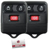 Picture of 2 Replacement Keyless Entry Remote Control Key Fob Clicker Transmitter 3 Button - Black