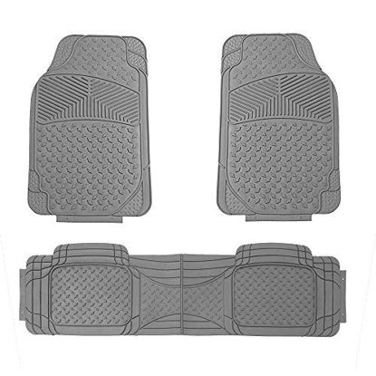 Picture of FH Group F11307GRAY Gray All Season Floor Mat (Full Set Semi-Custom Premium),Gray-3 Piece