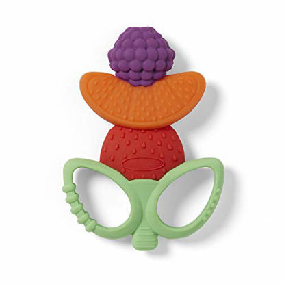 Picture of Infantino Lil' Nibble Teethers Fruit Kabob - Silicone Soft-Textured teether for Sensory Exploration and Teething Relief, with Easy to Hold Handles