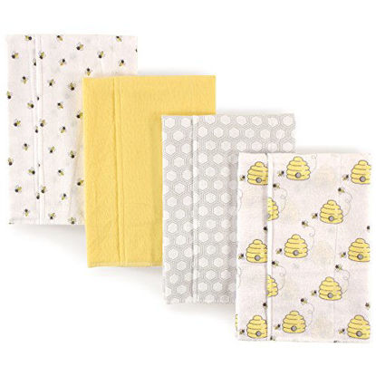Picture of Hudson Baby unisex baby Cotton Flannel burp cloths, Bee, One Size US