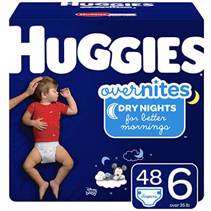 Picture of Huggies Overnites Nighttime Diapers, Size 6, 48 Ct