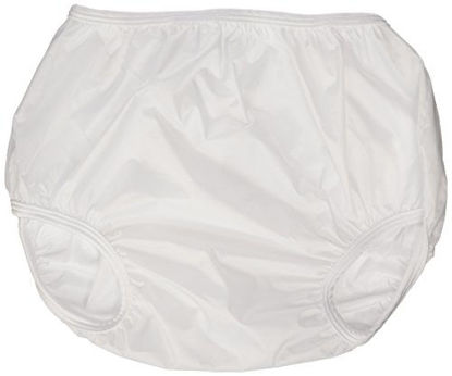 Picture of Dappi Waterproof 100% Nylon Diaper Pants, White, X-Large (2 Count)