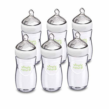 Picture of NUK Simply Natural Baby Bottles, 9 oz, 6-Pack