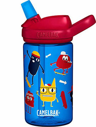 Picture of CamelBak Eddy+ Kids BPA-Free Water Bottle with Straw, 14oz, Skate Monsters (2282402040)