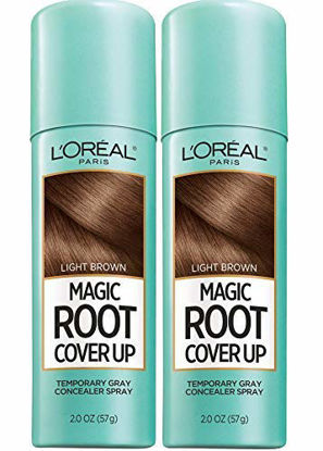 Picture of L'Oreal Paris Hair Color Root Cover Up Temporary Gray Concealer Spray Light Brown (Pack of 2) (Packaging May Vary)