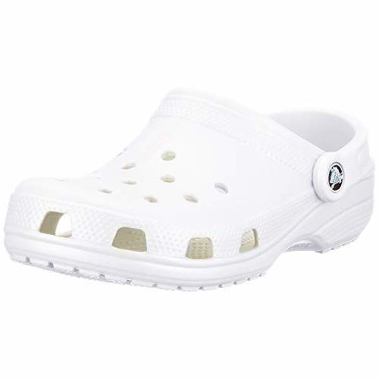 Picture of Crocs unisex adult Classic | Water Shoes Comfortable Slip on Shoes Clog, White, 15 Women 13 Men US