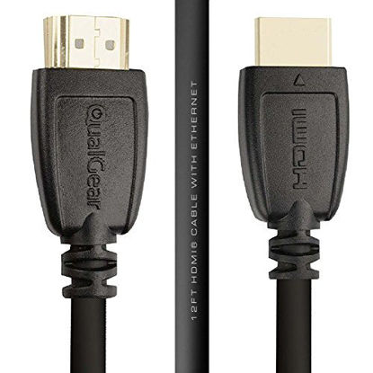Picture of QualGear 12' High Speed HDMI 2.0 Cable with Ethernet Black (QG-CBL-HD20-12FT)