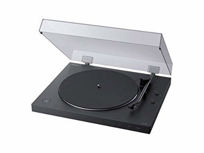 Picture of Sony PS-LX310BT Belt Drive Turntable: Fully Automatic Wireless Vinyl Record Player with Bluetooth and USB Output Black