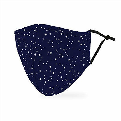 Picture of Weddingstar 3-Ply Adult Washable Cloth Face Mask Reusable and Adjustable with Filter Pocket - Starry Night