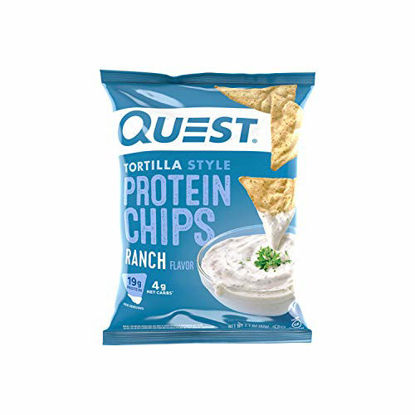 Picture of Quest Nutrition Tortilla Style Protein Chips, Ranch, Baked, 1.1 Ounce (Pack of 12)