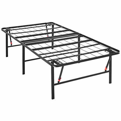 Picture of Amazon Basics Foldable, 18" Metal Platform Bed Frame with Tool-Free Assembly, No Box Spring Needed - Twin