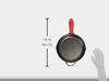 Picture of Lodge Cast Iron Skillet, Pre-Seasoned with Silicone Hot Handle Holder , 10.25 Inch Dia, Black/Red Silicone (L8SK3ASHH41B)