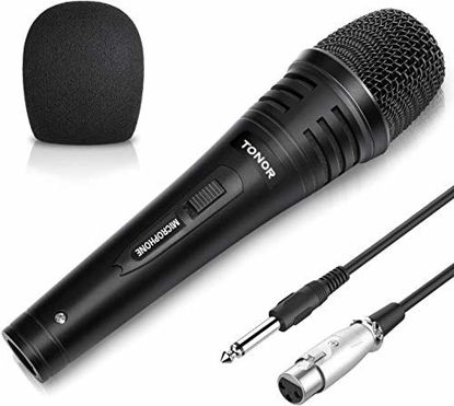 Picture of TONOR Dynamic Karaoke Microphone for Singing with 5.0m XLR Cable, Metal Handheld Mic Compatible with Karaoke Machine/Speaker/Amp/Mixer for Karaoke Singing, Speech, Wedding, Stage and Outdoor Activity
