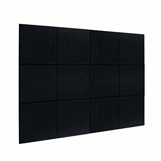 Acoustic Treatment Used in Home&Offices Wall Decoration 12 X 12 X 0.4 Inches Soundproofing Insulation Absorption Panel High Density Bevled Edge Sound Panels DEKIRU New 12 Pack Acoustic Foam Panels 
