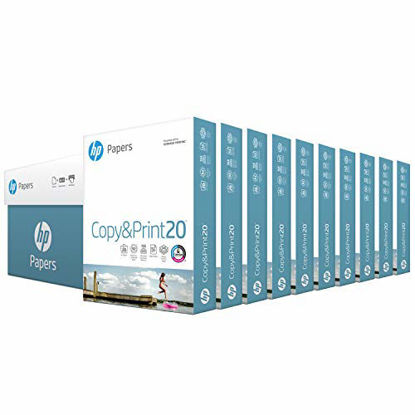 Picture of HP 8.5x11 Printer Paper | Copy&Print 20 lb. | 10 Ream Case - 5000 Sheets | 92 Bright | Made in USA - FSC Certified | 200060C