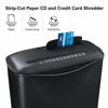 Picture of 8-Sheet Strip Cut Home Paper Shredder,Bonsaii CD and Credit Card Office Shredder Machine with Overheat and Overload Protection,3.5 Gallons Wastebasket,Black (S120-C)