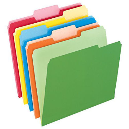 Picture of Pendaflex Two-Tone Color File Folders, Letter Size, Assorted Colors, 1/3 Cut, 100 per box (152 1/3 ASST)