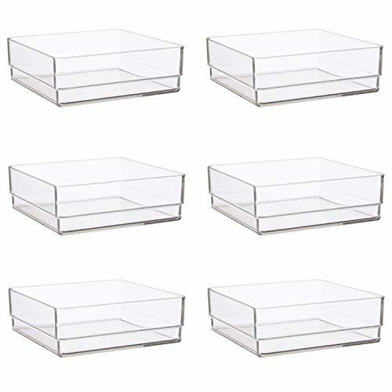Picture of STORi Clear Plastic Drawer Organizers 6" x 6" x 2" l Set of 6