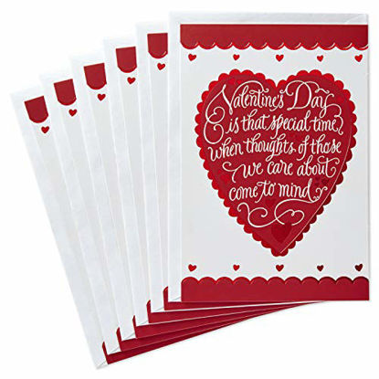 Picture of Hallmark Valentines Day Cards Pack, Heart (6 Valentine Cards with Envelopes)