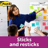 Picture of Post-it Super Sticky Notes, 3x3 in, 24 Pads, 2x the Sticking Power, Rio de Janeiro Collection, Bright Colors (Orange, Pink, Blue, Green), Recyclable (654-24SSAU-CP)