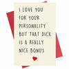 Picture of Naughty Anniversary Card, Funny Rude Birthday Valentine's Card for Husband Boyfriend Him Fiance Men