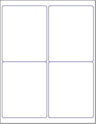 Picture of Laser/Ink Jet White Labels (4 x 5" - 4 Per Page | 2500 Labels)