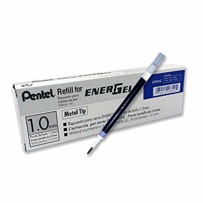 Picture of Pentel Refill Ink for BL60 EnerGel Liquid Gel Pen, 1.0mm, Metal Tip, Blue Ink, Box of 12 (LR10-C-12)