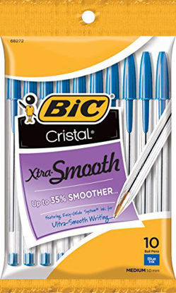 Picture of BIC Cristal Xtra Smooth Ballpoint Pen, Medium Point (1.0mm), Blue, 10-Count