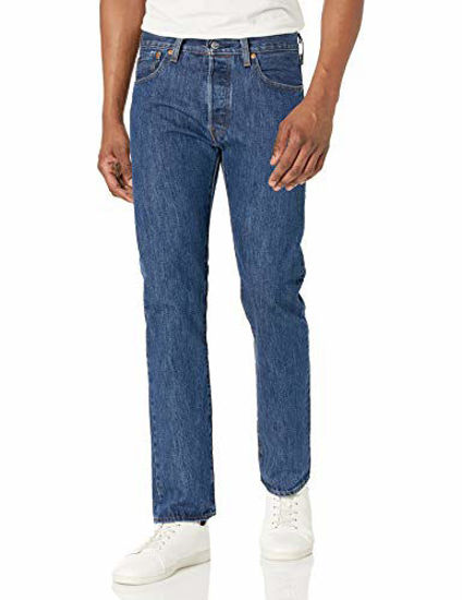 Picture of Levi's Men's 501 Original Fit Jeans, Dark Stonewash, 34W x 30L