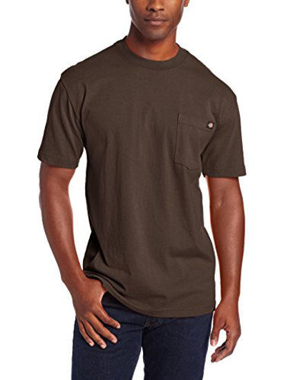 Essentials Men's Standard Long-Sleeve Heavyweight Workwear Pocket T-Shirt 
