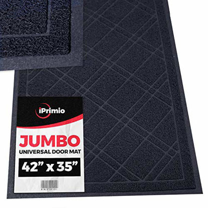 Picture of SlipToGrip Universal Door Mat - XL Size 42 x 35 - Anti Slip, Durable & Washable - Duraloop Mesh Entrance Outdoor & Indoor Welcome Mat - Dirt and Dust Absorber (Taupe)