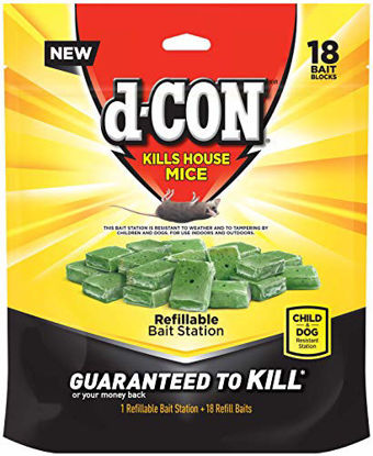 Picture of d-Con Corner Fit Mouse Poison Bait Station, 18 Count