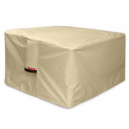 Picture of Porch Shield Fire Pit Cover - Waterproof 600D Heavy Duty Square Patio Fire Pit Table Cover Beige - 36 x 36 inch