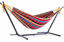 Picture of Vivere Double Cotton Hammock with Space Saving Steel Stand, Paradise (450 lb Capacity-Premium Carry Bag Included)