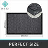 Picture of DEXI Door Mat Front Indoor Outdoor Doormat,Small Heavy Duty Rubber Outside Floor Rug for Entryway Patio Waterproof Low-Profile,17"x29",Grey