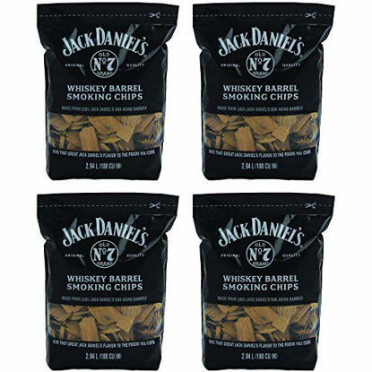 Picture of Jack Daniel's Whiskey Barrel Smoking Oak Wood Chips, 180 Cubic Inches (4 Pack)