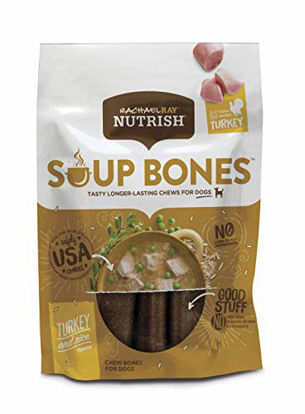 Picture of Rachael Ray Nutrish Soup Bones Dog Treats, Real Turkey & Rice Flavor, 24 Bones