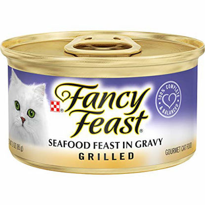 Picture of Purina Fancy Feast Gravy Wet Cat Food, Grilled Seafood Feast in Gravy - (24) 3 oz. Cans