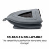 Picture of Furhaven Pet Cat Bed - Triangle Hooded Tent House Cave Fleece Dome Lounger Hood Pet Bed for Cats and Small Dogs, Heather Gray, One-Size