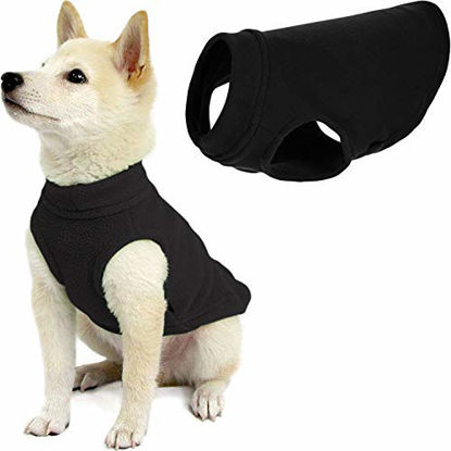 Picture of Gooby Stretch Fleece Dog Vest - Black, Medium - Pullover Fleece Dog Sweater - Warm Dog Jacket Winter Dog Clothes Sweater Vest - Dog Sweaters for Small Dogs to Large Dogs for Indoor and Outdoor Use