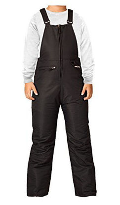 Picture of Arctix Kid's Insulated Snow Bib Overalls, Black, Medium/Regular