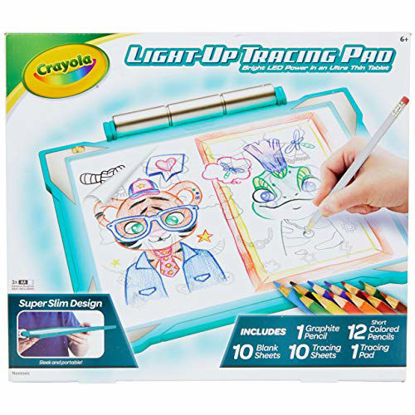 Picture of Crayola Light Up Tracing Pad Teal, Amazon Exclusive, Kids Toys, Ages 6, 7, 8, 9, 10