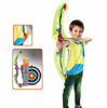 Picture of GoBroBrand Bow and Arrow Set for Kids -Green Light Up Archery Toy Set -Includes 6 Suction Cup Arrows, Target & Quiver - for Boys & Girls Ages 3 -12 Years Old