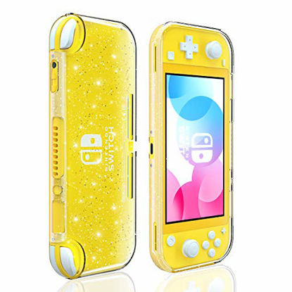 Picture of Crystal Glitter Case for Nintendo Switch Lite, Clear Shiny Sparkly TPU Cover for Switch Lite