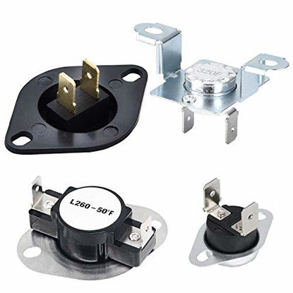 Picture of DC96-00887A & DC47-00018A & DC47-00016A & DC32-00007A Dryer Thermal Cut-Off Fuse Thermostat Kit with Dryer Thermistor for Samsung Dryer Thermal Fuse - Replaces 2074129 WP35001193
