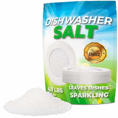 Picture of 4.7 LB Premium Dishwasher Salt for Dishwasher Softener - Recommended for Meile, Bosch, Thermador, Whirlpool, and All Other Brands