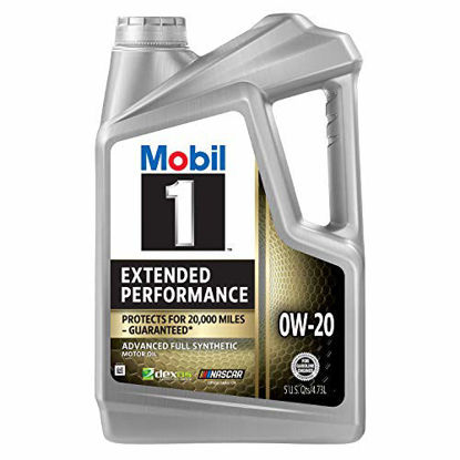 Picture of Mobil 1 Extended Performance Full Synthetic Motor Oil 0W-20, 5 Quart (120903)