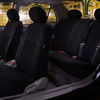 Picture of FH Group FB030BLACK115-COMBO Seat Cover Combo Set with Steering Wheel Cover and Seat Belt Pad (Airbag Compatible and Split Bench Black)